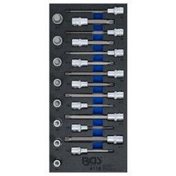 BGS technic Insert de servante d’atelier 1/3: Jeu de douilles à embouts 12,5 mm (1/2
