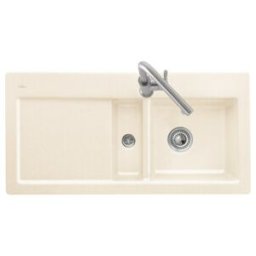 V&B; Évier Subway 60 cuve à gauche, blanc pierre CeramicPlus ; Villeroy & Boch (677000RW)