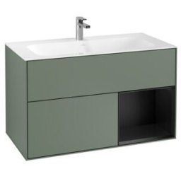 V&B; Finion Meuble sous lavabo Éclairage mural 99,6x59,1cm, Rg re bla m Lac, Oli. m Lac ; Villeroy & Boch (G040PDGM)