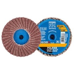 Disque à surfacer à lamelles COMBIDISC®-Mini-POLIFAN® D. 50 mm granul. 60 19100 ; PFERD (42719106)