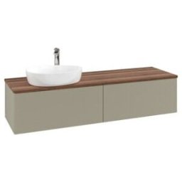 V&B; Meuble sous lavabo avec structure de façade - Éclairage Antao 160x50cm, Hl, WBP chêne sauvage, stratifié Gr m Lac ; Villeroy & Boch (L37152HK)