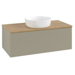 V&B; Meuble sous lavabo avec structure de façade, éclairage Antao 100x36x50cm, WBP hon. Oa, st. Gr m Lac ; Villeroy & Boch (L31111HK)