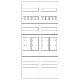 Eaton Tableau de comptage 1050 mm, 4ZP, 5 pôles ZSD-Z27B0019 (113074)