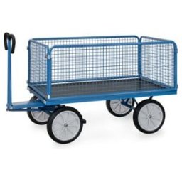 fetra Chariot à plateaux manuels 6435V - charge max. 1000kg pneus pleins (6435V)