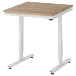 Table de travail adlatus RAU 150 réglable en hauteur électriquement Plateau en hêtre massif 750 mm x 800 mm (08-AT-075-080-B)