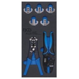 Insert de servante d'atelier 1/3 : Pince à sertir et à dénuder 12 pièces BGS ; BGS technic (4029)
