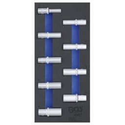 BGS technic Insert de servante d'atelier 1/3 : Douilles pour clé, six pans 12,5 mm (1/2