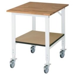 Rau Table de travail mobile (HV) Tom KM-01, L750xP1000xH910-1230mm, Plateau B-25mm (06-625B10-07-KM01.12)