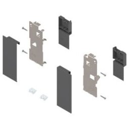 Blum LEGRABOX Support frontal, hauteur K, pour tiroir intérieur, gauche/droite, gris orion mat (08025038)