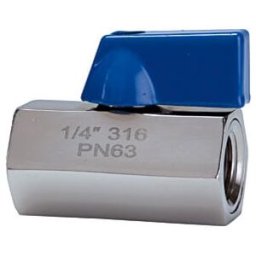 Riegler Mini-vanne à bille, acier inoxydable 1.4401, FI/FI, G 1/2, DN 15 (376.03-ES)