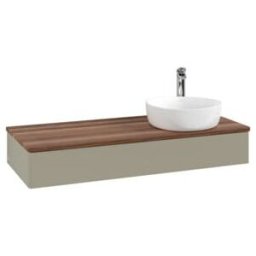 V&B; Meuble sous-lavabo sans structure de façade, avec éclairage Antao 120x19x50cm, H I P, WBP w wal, st. Gr m Lac ; Villeroy & Boch (L12052HK)