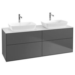 V&B; Finion Meuble sous lavabo Éclairage mural 160x60cm, plaque hab. bl., anthracite mat ; Villeroy & Boch (G84100GK)