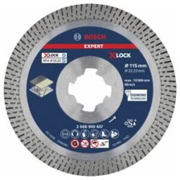 Disques de coupe diamantés BOSCH Expert Hard Ceramic X-LOCK, 115 x 22,23 x 1,6 x 10 mm (2608900657)