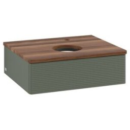 V&B; Meuble sous-lavabo avec structure de façade - Éclairage Antao 60x19x50cm, HL, WBP w wa, lea gre. m Lac ; Villeroy & Boch (L07152HL)