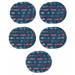 BOSCH EXPERT O780 Set de feuilles abrasives, 150 mm, G60/G80/G120/G180/G240, 55 pcs (2608902470)