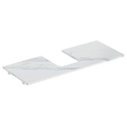 Geberit Plan de lavabo One 120x2x47cm, AS mi, pierre, marbre bl./ma (505105001)