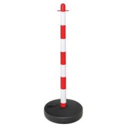 Moravia Support de chaîne léger rouge/blanc 40 × 870 mm avec pied rond, support en plastique + remplissable (175.16.320)
