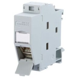 BTR NETCOM Module rail DIN, Cat.6A 1xRJ45, incl. module TN C6Amod-REG-180 ; Metz Connect (130B117003-E-90)