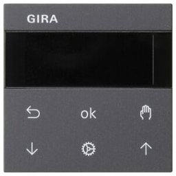 Gira Commande supérieure anthracite pour jalousie + horloge programmateur 536628 (536628)