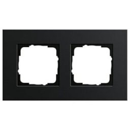 Gira Cadre de recouvrement 2 fois aluminium noir 0212126 (0212126)