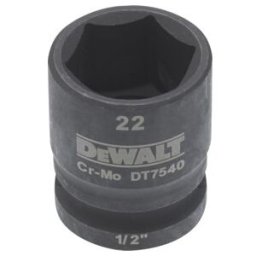 Clé à douille DEWALT courte 22mm 1/2 résistante aux chocs (DT7540-QZ)