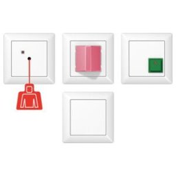 Jung Kit d'appel d'urgence aws complet avec cadre NRS AS 0834 WW (NRSAS0834WW)