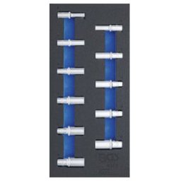 BGS technic Insert de servante d'atelier 1/3 : Douilles pour clé, six pans 10 mm (3/8
