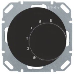 Berker Régulateur de température noir/gris inverseur/pièce centrale 20262045 (20262045)