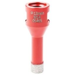 Couronne de perçage pour carrelage STIER M14, diamètre 12 mm, meuleuse d'angle, sans amorce de perçage, pour céramique, dalles, grès cérame, granit (903175)