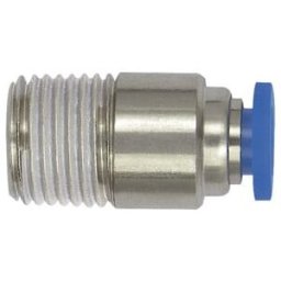 Riegler Raccord droit à emboîtement « Série bleue » mini, rond, R 1/8, 208.018-4M (208.018-4M)