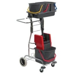 Set de chariots de nettoyage seau 1x17l, 3x6l/Presse/manche/ support/5Mopps tube ; VERMOP (0637N12)