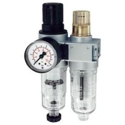 Riegler Unité de maintenance 2 pcs « multifix-mini », avec réservoir PC, G 1/8 (CL 05 K-HA)