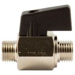 Riegler Mini-vanne à bille, surface lisse, MS nickelé, G 1/2 AG, DN 10 (375.53)