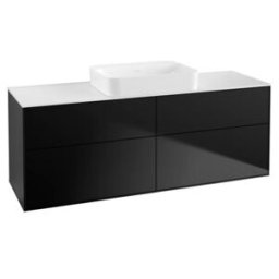 V&B; Meuble sous lavabo Éclairage mural Finion 160x60,3x50,1cm, blanc brillant, bleu mat Lac ; Villeroy & Boch (G73100PD)