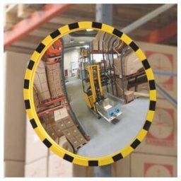 Moravia Industriespiegel rond en acrylique 800 mm cadre noir/jaune + collier (253.14.690)