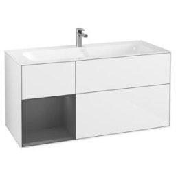 V&B; Meuble sous lavabo Éclairage mural Finion 119,6x59,1 cm, Rg l A m, blanc brillant Lac ; Villeroy & Boch (G060GKGF)