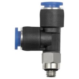Riegler Raccord T à emboîtement « Série bleue » mini, en L, pivotant, M6, 129.006-3M (129.006-3M)