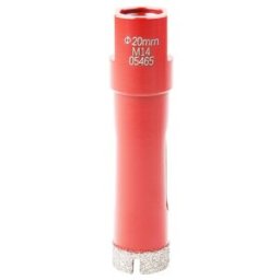 Couronne de perçage pour carrelage STIER M14, diamètre 20 mm, meuleuse d'angle, sans amorce de perçage, pour céramique, dalles, grès cérame, granit (903178)