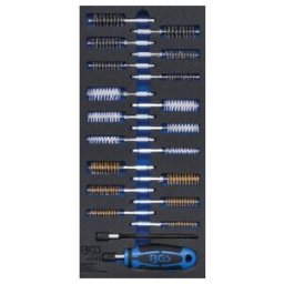 Insert de servante d'atelier 1/3 : Assortiment de brosses 20 pièces BGS ; BGS technic (4043)