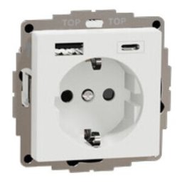 Merten Prise Schuko avec chargeur USB MEG2367-0325 (MEG2367-0325)