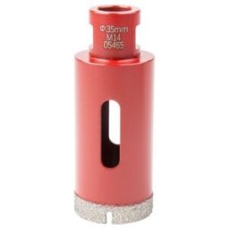 Couronne de perçage pour carrelage STIER M14, diamètre 35 mm, meuleuse d'angle, sans amorce de perçage, pour céramique, dalles, grès cérame, granit (903181)