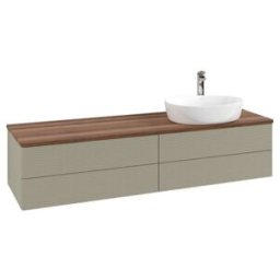 V&B; Meuble sous lavabo avec structure de façade - Éclairage Antao 160x50cm, HL, WBP w. wal, st. Gr m Lac ; Villeroy & Boch (L27152HK)