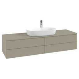 V&B; Meuble sous lavabo avec structure de façade - Éclairage Antao 160x50cm, HL, WBP Lac, st. Gr m Lac ; Villeroy & Boch (L25150HK)