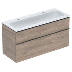 Geberit Set meuble vasque iCon 120x63x48cm, w/KT, noyer/poignée la. ma (502334JR1)