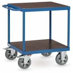 fetra Chariot à plateaux 12497 - charge max. 1200kg Pneus élastiques (12497)