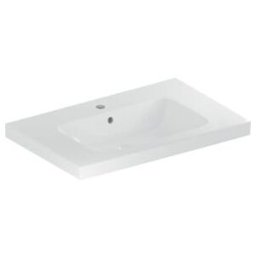 Geberit Lavabo iCon Light 75x48 cm, évacuation horizontale, avec trop-plein et tablette, blanc (501839001)
