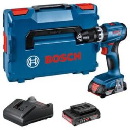 Perceuse-visseuse à percussion sans fil GSB 18V-45 BOSCH, 2 batteries 2,0Ah, GAL 18V-20 dans L-Boxx (06019K3303)