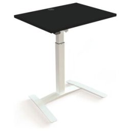 STIER Table haute électrique 501-9 80 x 60 cm Noir/Blanc mélangé 72-120 cm (907780)