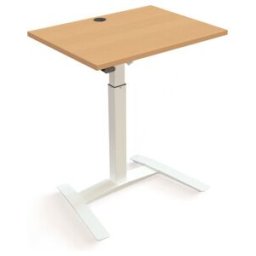 STIER Table haute 501-9 électrique hauteur réglable 80 x 60 cm hêtre blanc mélangé 72-120 cm (907779)