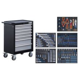 BGS Servante d’atelier, 7 tiroirs, avec 246 outils ; BGS technic (6060)
